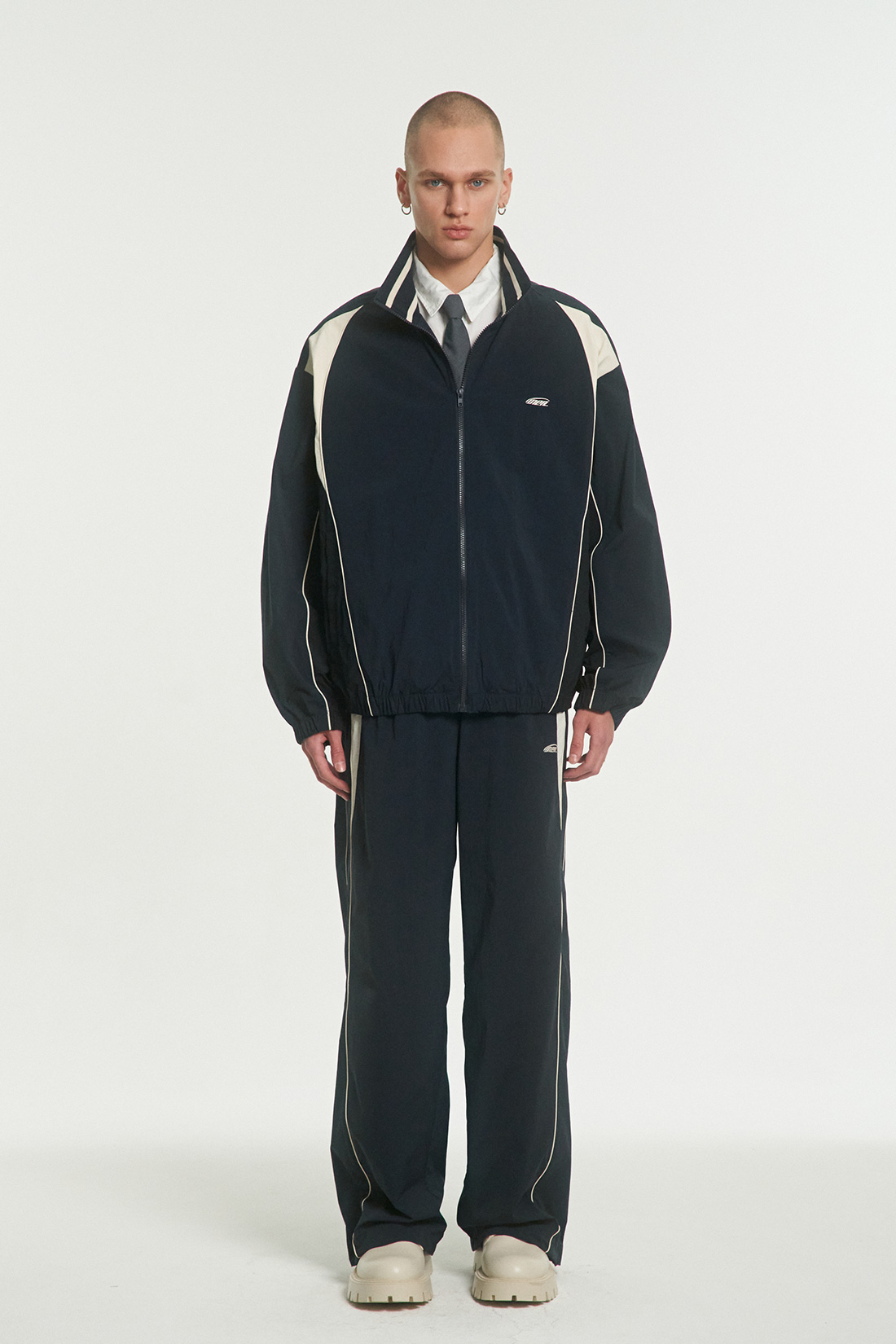CONTRAST TRACK PANTS [NAVY]